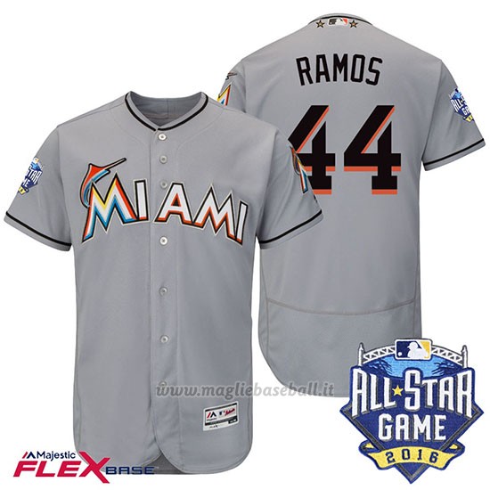 Maglia Baseball Uomo Miami Marlins National 2016 Mlb All Star 44 A.j. Ramos Flex Base